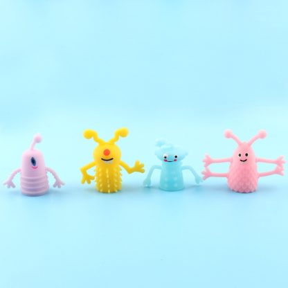 24 PCS TPR Luminous Small Monster Finger Doll Soft Rubber Mini Finger Cover Toys, Random Color And Style Delivery - Image 3