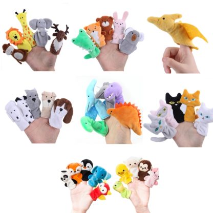 Animal Finger Dolls Plush Toys For Preschool Education, Height: 7.5cm(5 PCS/Set Forest Baby B) - Image 2