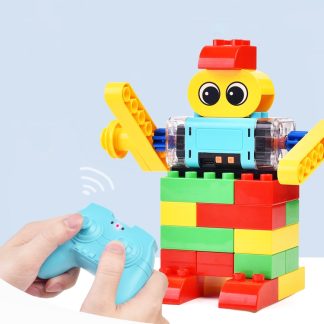 5 in 1 Multi-rotation Interface Gearbox + Motor + Remote Control Large Particle Building Block Toy Remote Control Motor