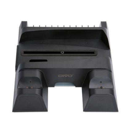 OIVO  IV-P5235B Game Console Cooling Fan Base Gamepad Charging Seat With LED Light & Disc Storage Rack For PS5 - Image 3