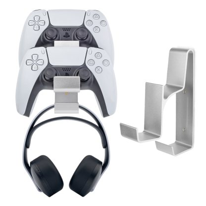 Gamepad & Headphone Three-In-One Wall Mounted Hanger For PS5 / PS4