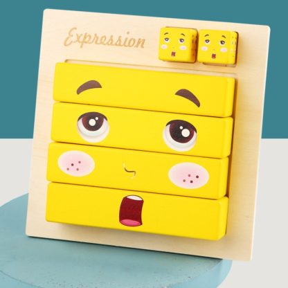 Face Expression Building Blocks Children Logical Thinking Training Parent-Child Interactive Toys - Image 2