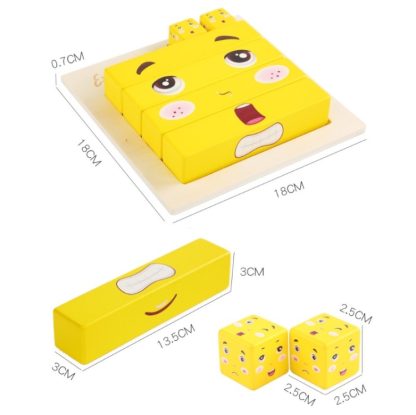 Face Expression Building Blocks Children Logical Thinking Training Parent-Child Interactive Toys - Image 3