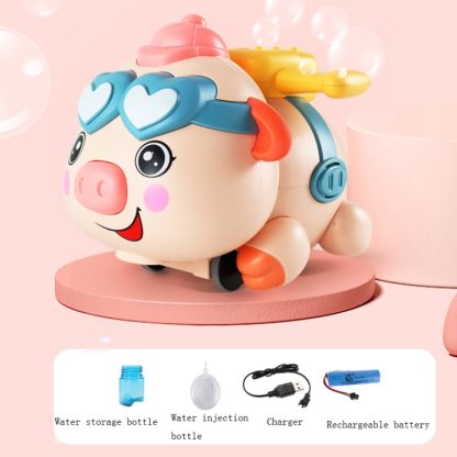 Electric Spray Bubble Machine Remote Control Car Toy For Children(Pig) - Image 2