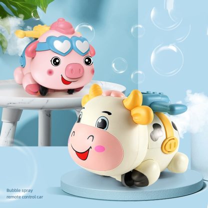 Electric Spray Bubble Machine Remote Control Car Toy For Children(Pig) - Image 3