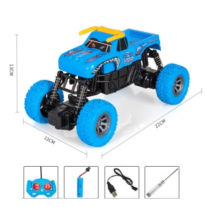 Remote Control Car Drifting Climbing Four-Wheel Drive Off-Road Vehicle Toy For Children, Colour: SUV Rhino  Blue - Image 2