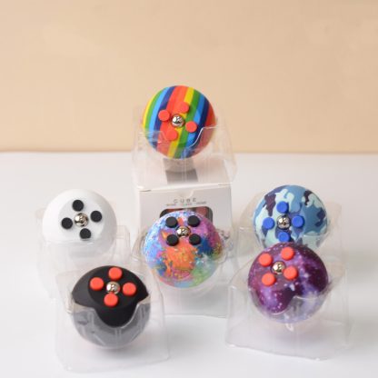 3 PCS Sphere Cube Finger Movement Decompression Toy, Colour: Decompression Ball - Black Red - Image 3