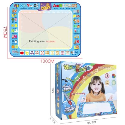 6613 Children Water Drawing Canvas Color Writing Magic Graffiti Mat, Size: 100 x 70cm, Style: 2 Pens-Boxed - Image 3