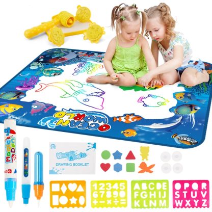 6614 Children Water Drawing Canvas Magic Graffiti Mat, Size: 100 x 80cm New Version - Image 2