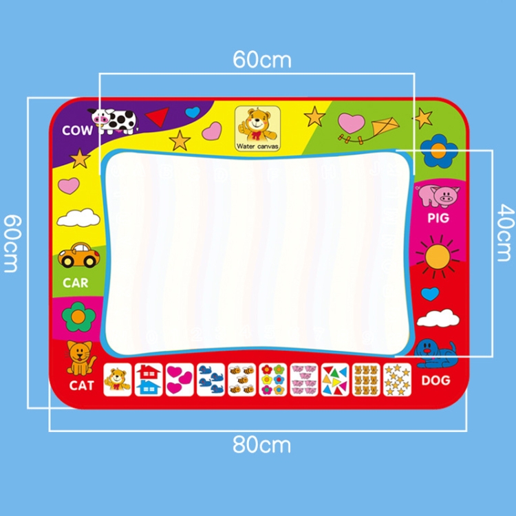 Children Magic Graffiti Water Drawing Mat, Style: Large Four Color-Bagged - Image 2