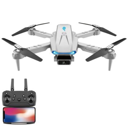 S89 4K HD Aerial Folding UAV Air Pressure Fixed Altitude Remote Control Quadcopter, Model: 4K 1 Camera 1 Battery (Gray)