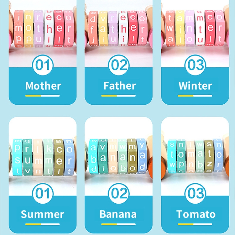 Children Number Puzzle Arithmetic Multicolor Rotating Shaft Baby Early Education Wooden Teaching Kids, Style: Bear Blue - Image 3