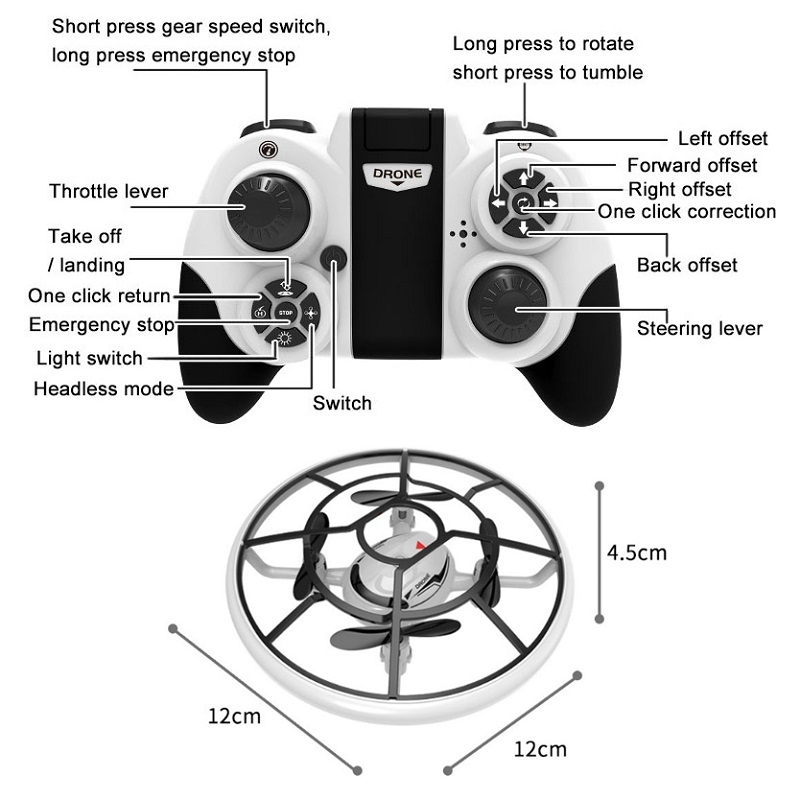 S122 Intelligent Remote Control Quadcopter UFO Model Air Pressure Fixed Height And Fall Resistant Toy(Single Battery Ver - Image 3