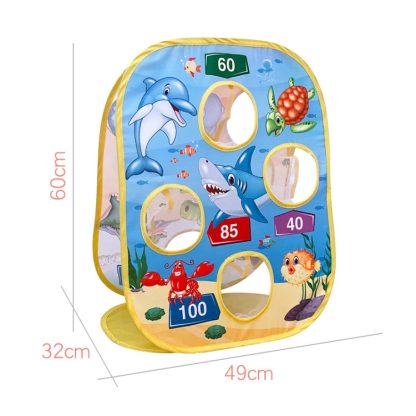 Children Folding Dinosaur Ocean Throwing Sandbags Tent Toy - Image 3