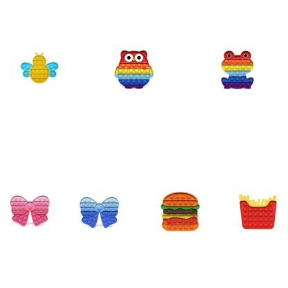 3 PCS Finger Press Bubble Desktop Educational Toy For Children, Style: Hamburger - Image 2