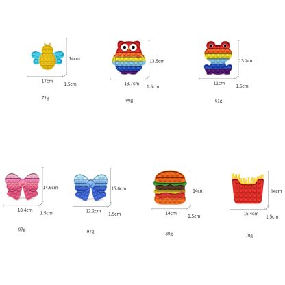 3 PCS Finger Press Bubble Desktop Educational Toy For Children, Style: Hamburger - Image 3