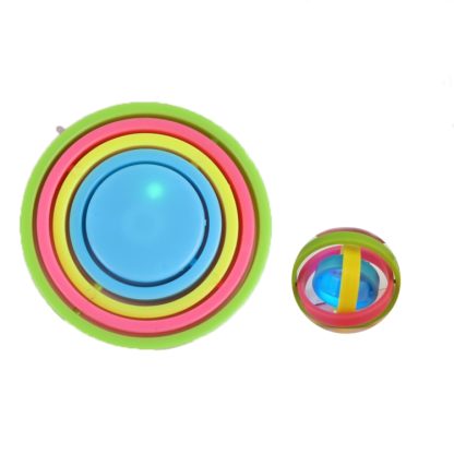 10 PCS Children Universal Inertial Rotating Fingertip Decompression Educational Toy,Style: Luminous(Color Random)