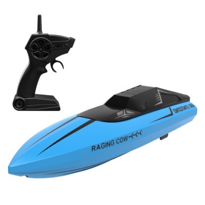 Wireless Electric Remote Control Boat Children Toy Mini Water Speedboat, Colour: Blue