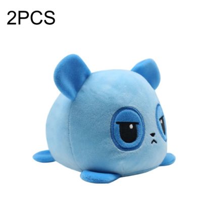 2 PCS Cute Plush Flip Toy Double-Sided Doll(Blue Panda)