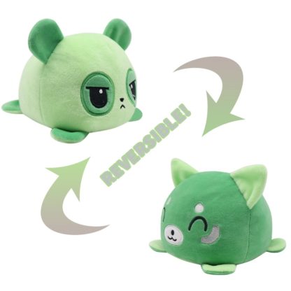 2 PCS Cute Plush Flip Toy Double-Sided Doll(Green Panda) - Image 2