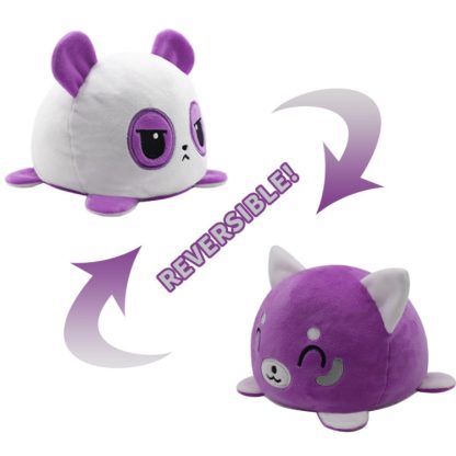 2 PCS Cute Plush Flip Toy Double-Sided Doll(Purple Panda) - Image 2