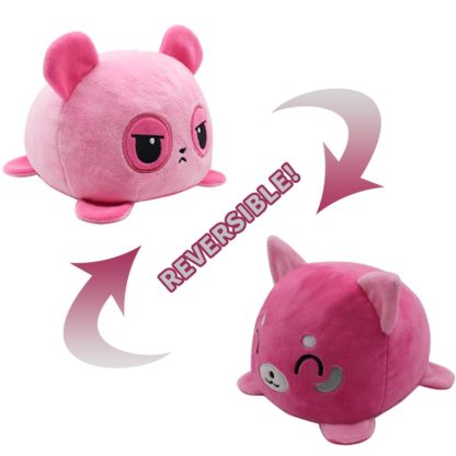 2 PCS Cute Plush Flip Toy Double-Sided Doll(Pink Panda) - Image 2