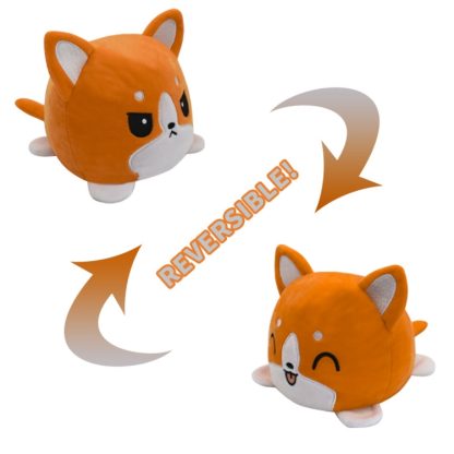 2 PCS Cute Plush Flip Toy Double-Sided Doll(Orange Autumn Dog) - Image 2