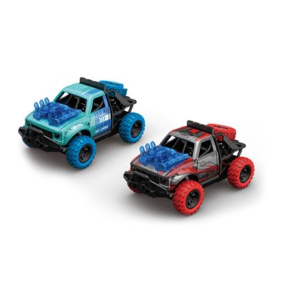 Sound And Light Pull Back Car Off-Road Vehicle Light Music Collision Catapult Climbing Car(G1211D Blue / Silver)