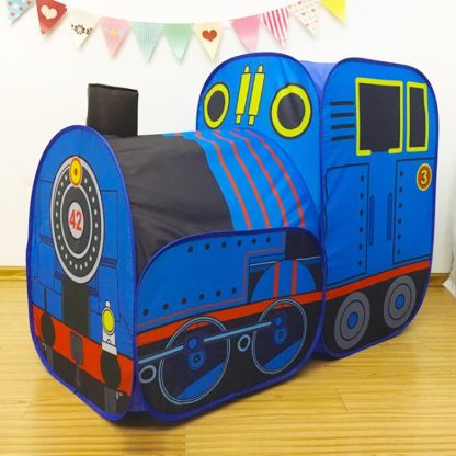 Children Tent House Train Foldable Play House Indoor Crawling Tunnel Ocean Ball Pool - Image 2