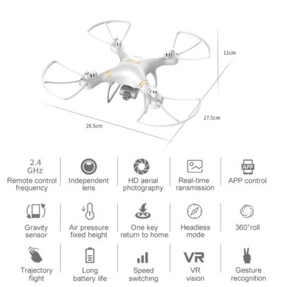 TXD-8S HD Aerial Photography UAV Quadcopter Remote Control Aircraft,Version:  Standard Edition (White) - Image 3