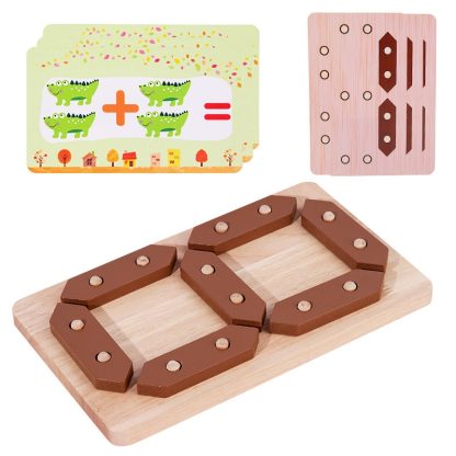 Addition and Subtraction Learning Blocks Early Education Puzzle Enlightenment Building Board(Numbers 0-9) - Image 2