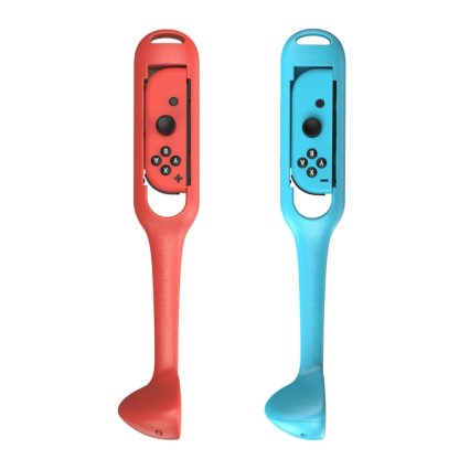 OIVO IV-SW146 Golf Rod Holding Gamepad Game Accessories Handle For Switch(Red + Blue)