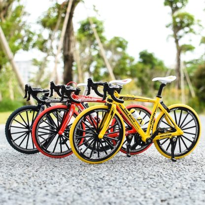 1:8 Scale Simulation Alloy Bicycle Model Mini Bicycle Toy Decoration(Race Bike-Red) - Image 2