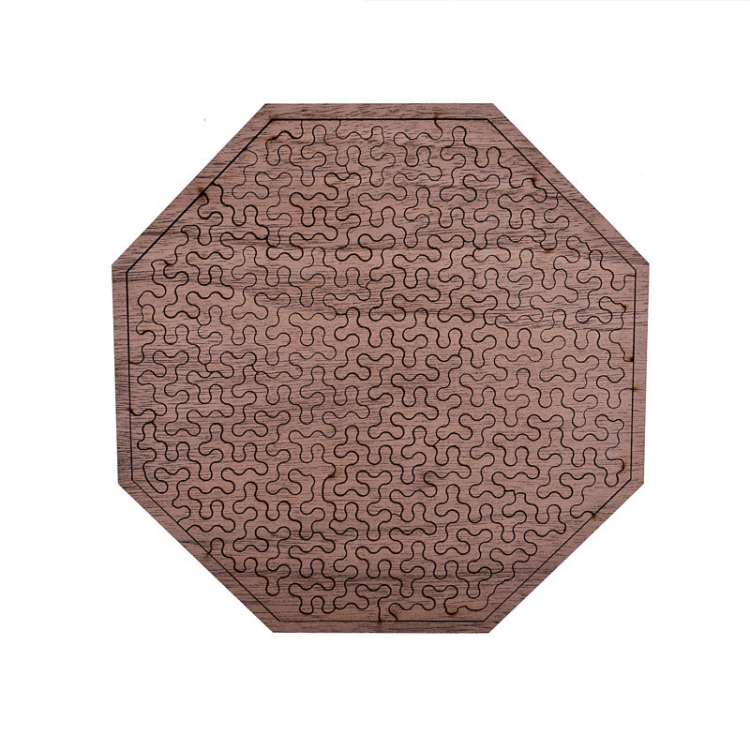 Wooden Adult High Difficulty Brain Burning Irregular Puzzle(Purple)