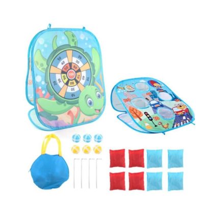 2 In 1 Indoor Children Folding Throwing Sandbags Board Toy(Blue) - Image 2