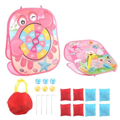 2 In 1 Indoor Children Folding Throwing Sandbags Board Toy(Pink) - Image 2