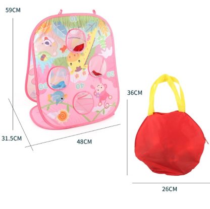 2 In 1 Indoor Children Folding Throwing Sandbags Board Toy(Pink) - Image 3