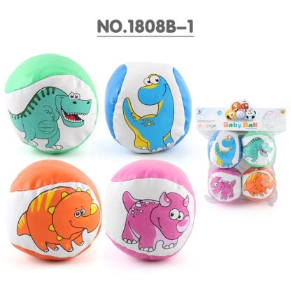 1609A-1 Children Soft Leather Ball Cartoon Pattern Solid Cotton-Filled Sponge Ball - Image 2