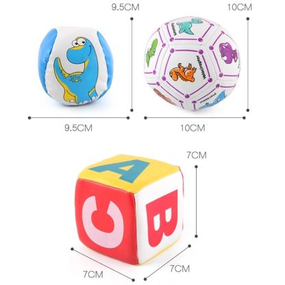 1609A-1 Children Soft Leather Ball Cartoon Pattern Solid Cotton-Filled Sponge Ball - Image 3