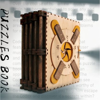 The Book of Puzzle Wooden Code Book Deciphering Toy, Colour: 7 Page Assembled - Image 3