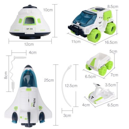 Simulation Sound And Light DIY Assembled Aviation Model Science And Education Toys, Colour: Space Truck - Image 3