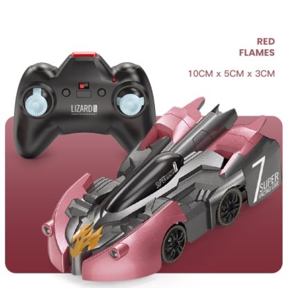 Remote Control Wall Climbing Car Mini Electric Remote Control Car Children Toy(Red Flame Handle RC Edition) - Image 2