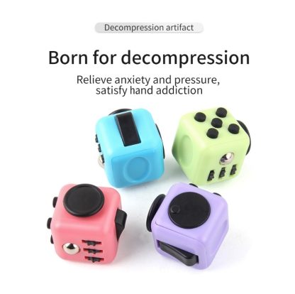 3 PCS Cube Decompression Toys For Adults & Children Unlimited Dice Vent Toys, Colour: Green - Image 3