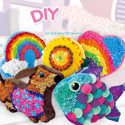 DIY Plush Pillow Toy Three-Dimensional Handmade Doll Material Package(Rainbow Cloud) - Image 2