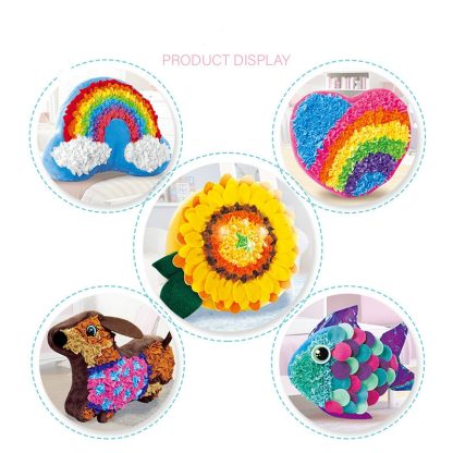 DIY Plush Pillow Toy Three-Dimensional Handmade Doll Material Package(Rainbow Cloud) - Image 3