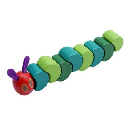 Kids Wooden Twisty Caterpillar Stress Relief Early Childhood Blocks Toy