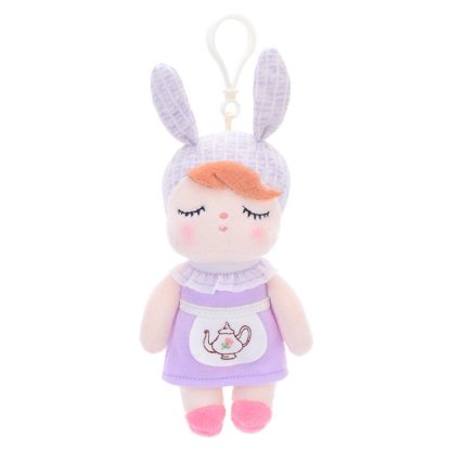 Cartoon Plush Toy Keychain Pendant(Retro Light Purple)