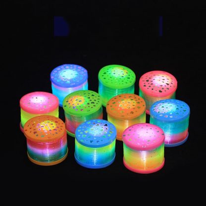 10 PCS Magic Starry Sky Projection Rainbow Circle Flash Stacking Circle,Random Color Delivery - Image 3