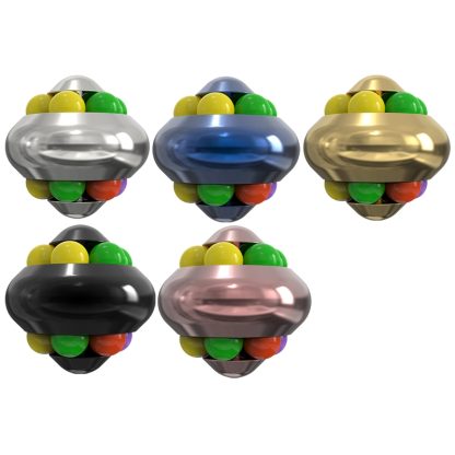 Aluminum Alloy Psychedelic Magic Ball Educational Toys Decompression Marbles Toys, Colour: Golden - Image 2