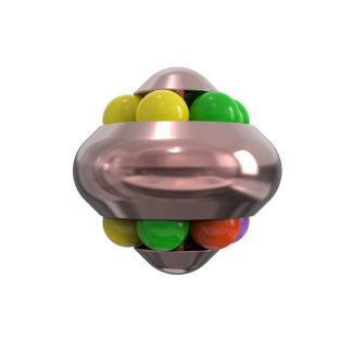 Aluminum Alloy Psychedelic Magic Ball Educational Toys Decompression Marbles Toys, Colour: Rose Gold